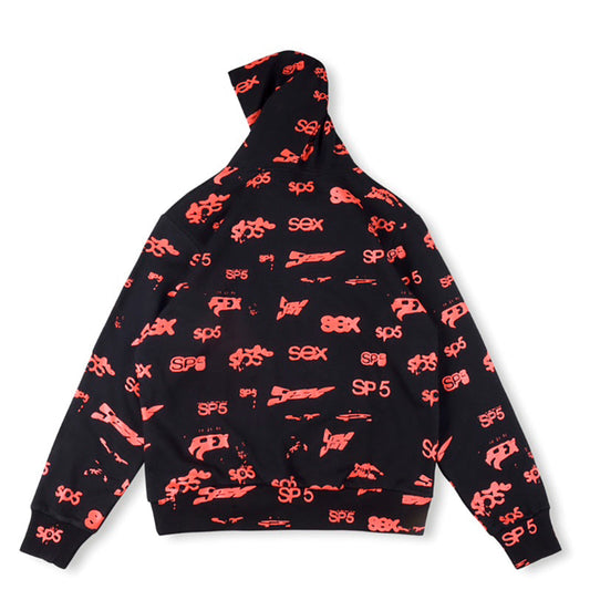 SP5DER graphic-print "Black" Hoodie