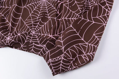 Sp5der AOP Hoodie Brown