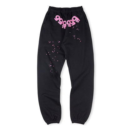 SP5DER 555 Web "Black/Pink" Hoodie