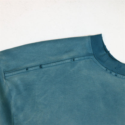 Letter Print Distressed T-shirt